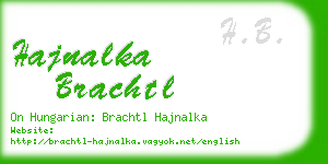 hajnalka brachtl business card